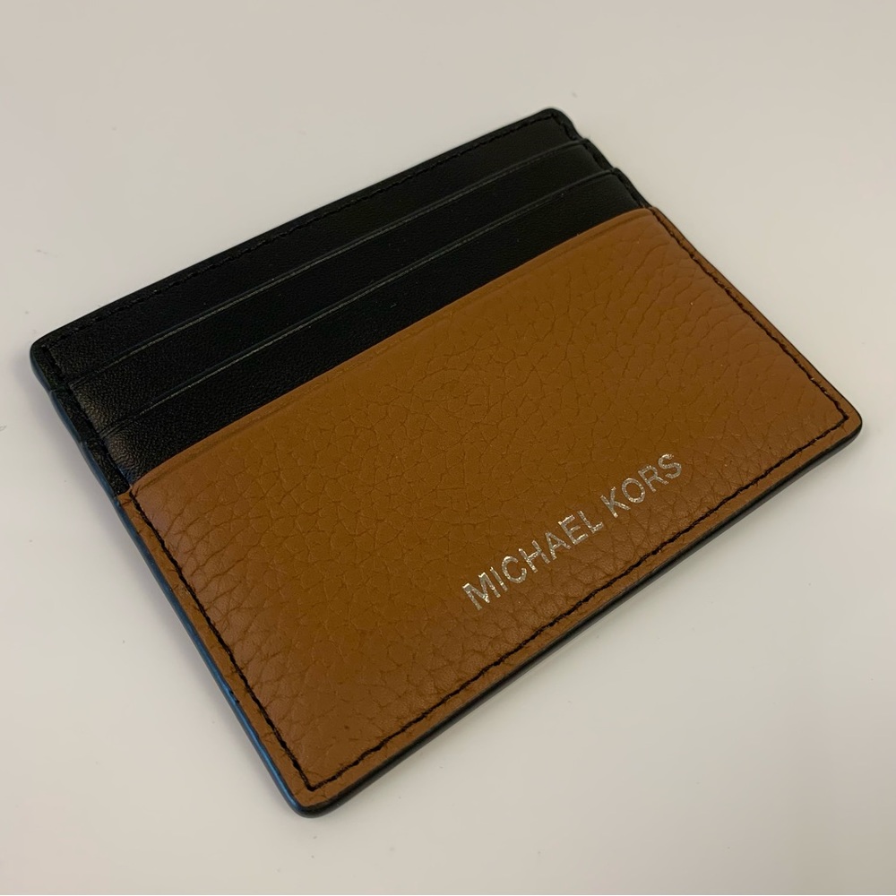 Michael Kors Cooper Pebbled Leather Tall Card Case - Picture 2 of 10